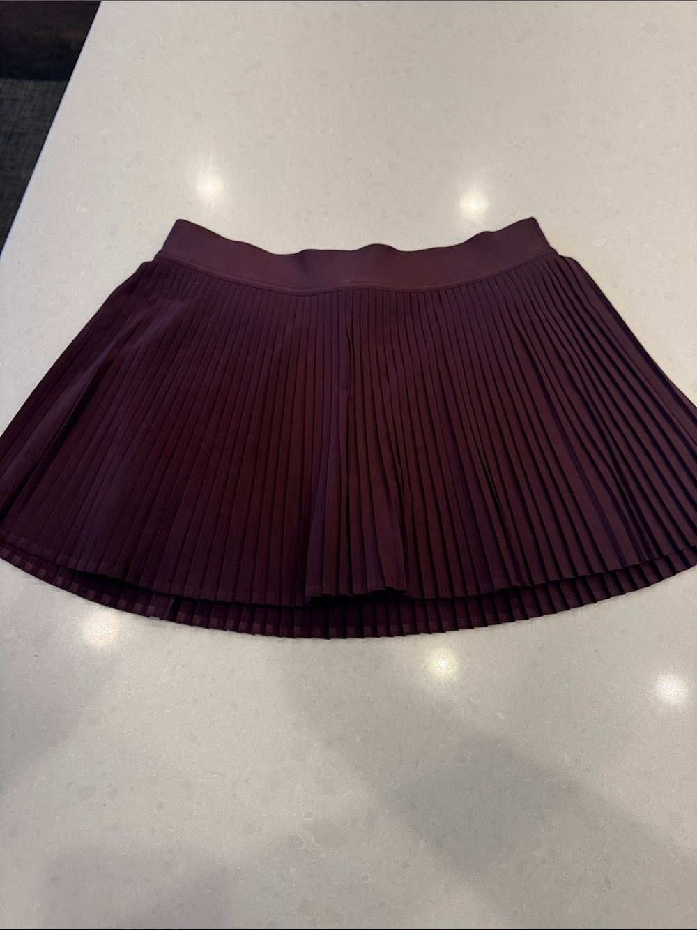 lululemon athletica Pleated Mini high rise pleated  skirt in Deep Plum